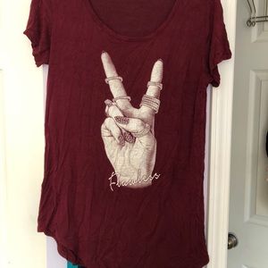 Peace sign /flawless long shirt